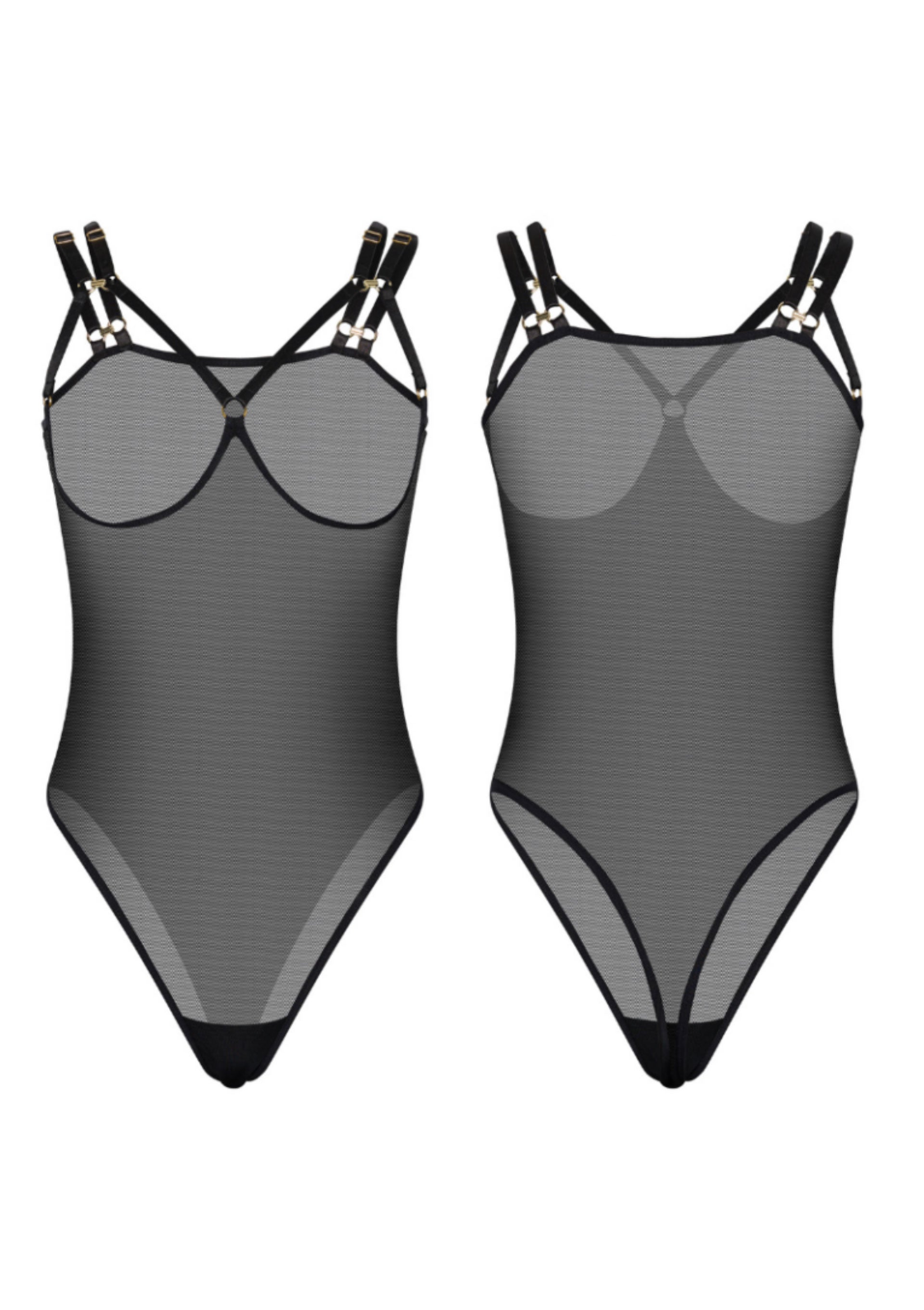 Kinky Diva brand colectia Insane Sexy body Piquant Cupless negru