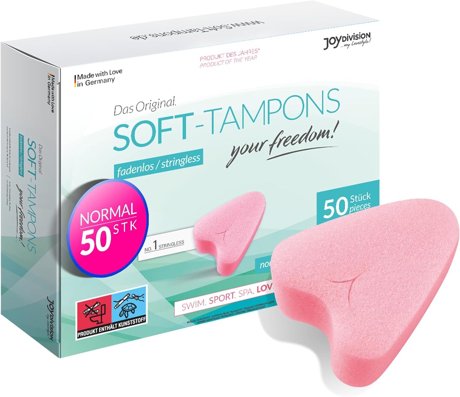 Tampoane igienice Normal Soft Tampons JoyDivision 50 bucati - pachet economic