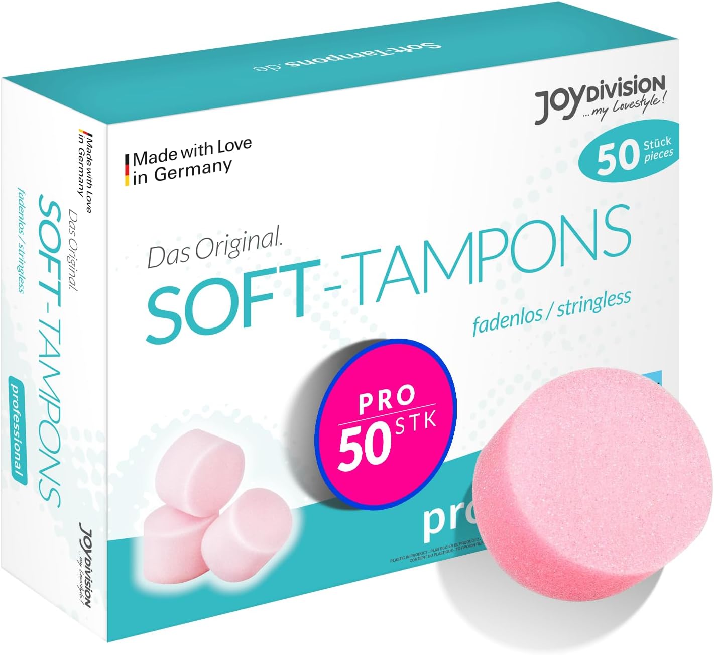Tampoane igienice Original Soft Professional JoyDivision 50 buc - roz vedere frontala