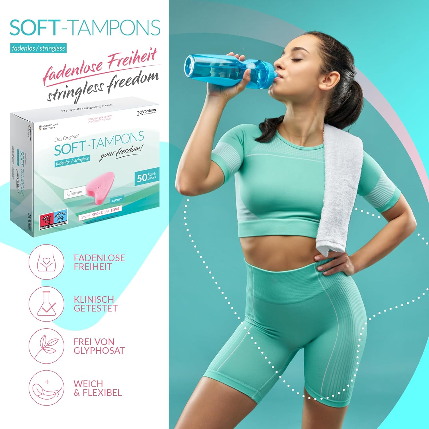 Soft Tampons Normal JoyDivision 50 buc - burete medical spuma poliuretanica