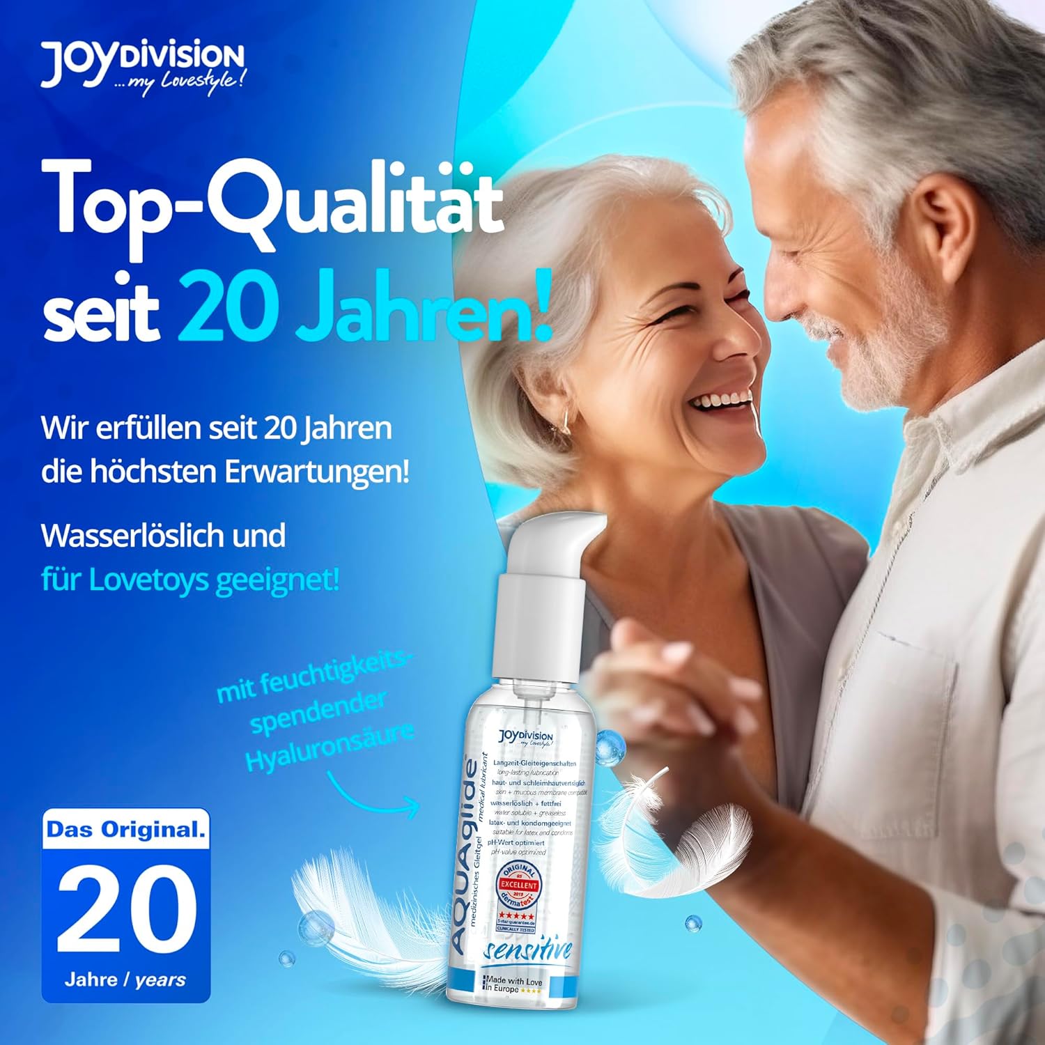 JoyDivision AQUAglide Sensitive 125ml specificatii tehnice ingrediente INCI hialuronat sodiu pullulan sorbat potasiu