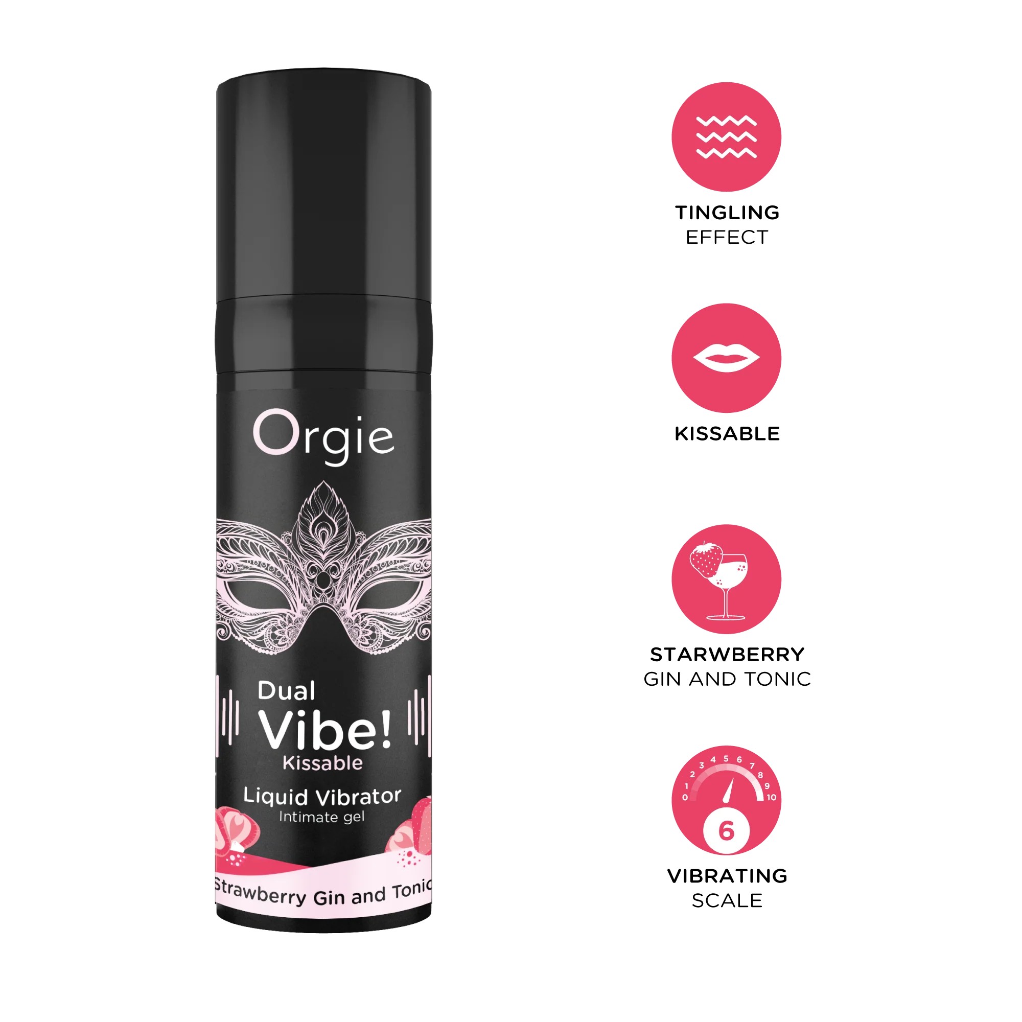 Kit ORGIE Vibe! Bullet, continutul setului: bullet vibrator si gel lichid Dual Vibe!