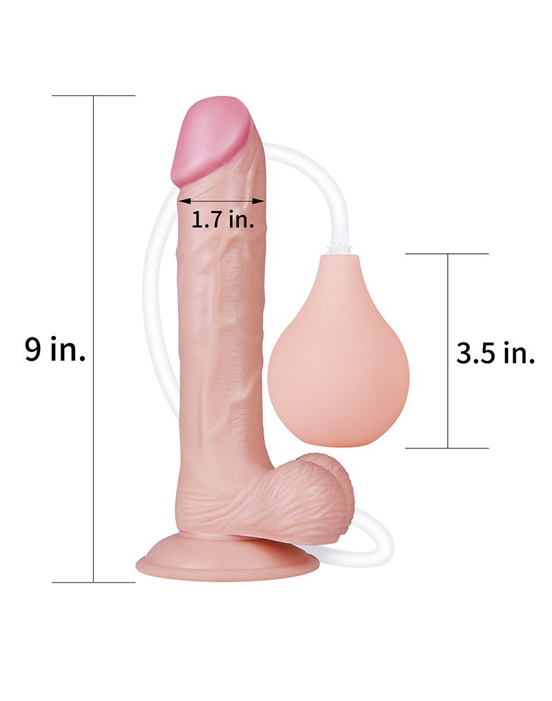 Dildo LoveToy Squirt Extreme 23 cm Nude - imagine suplimentara 3