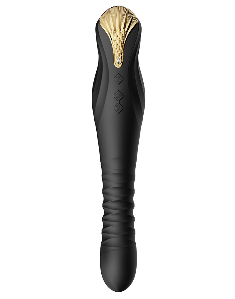Vibrator ZALO King, cristale Swarovski incrustate si forma diamond
