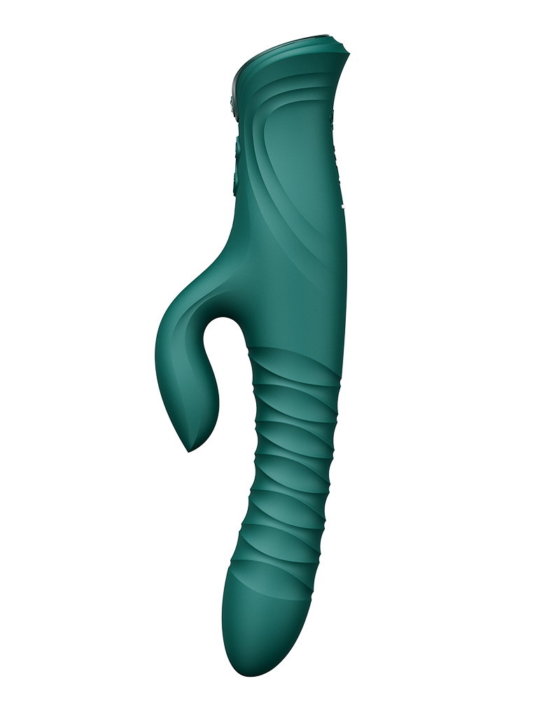 Vibrator Rabbit ZALO Mose 2 verde, mecanism PowerThrust in detaliu