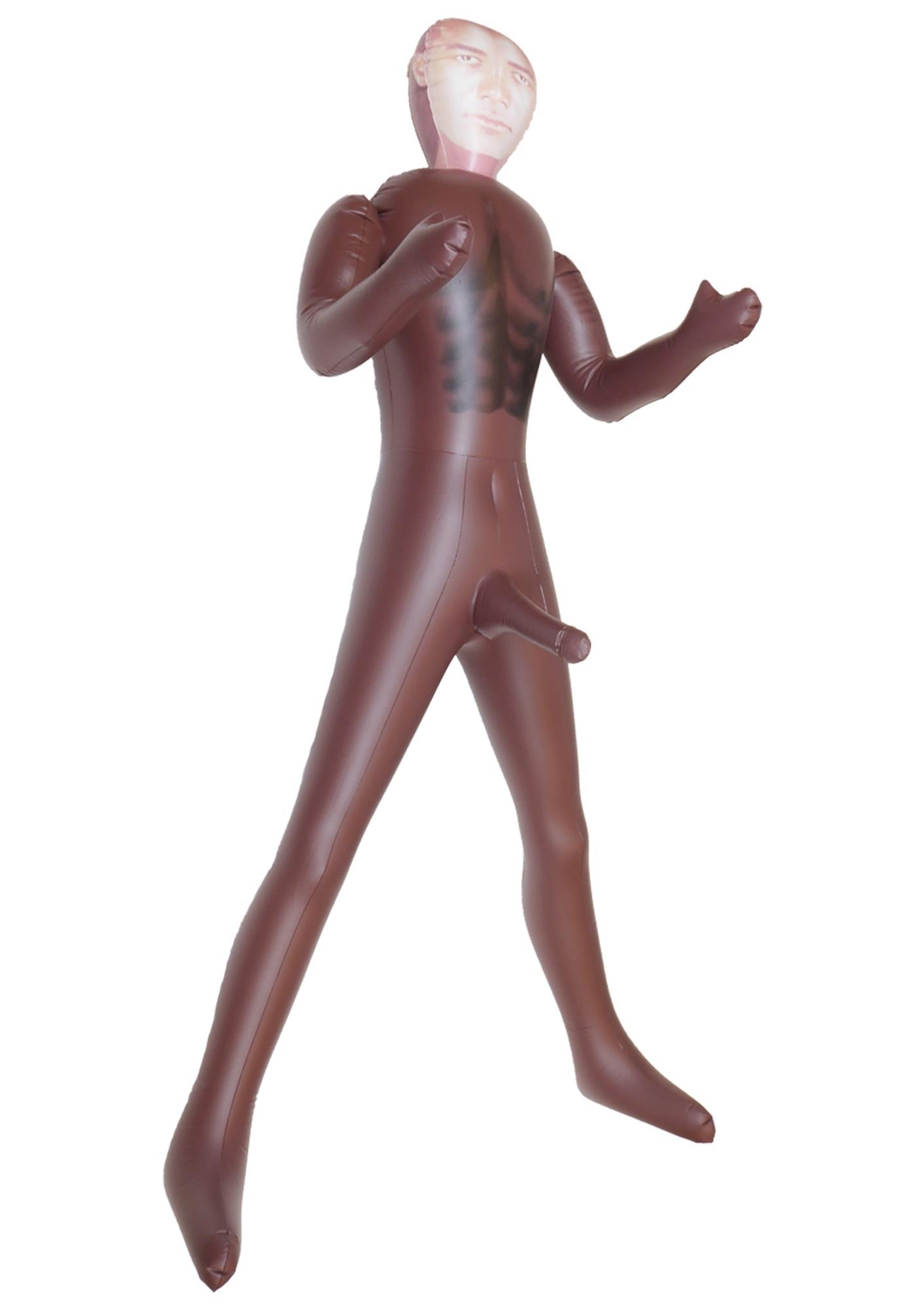 Papusa gonflabila Hunk, corp masculin atletic, pozitie de box