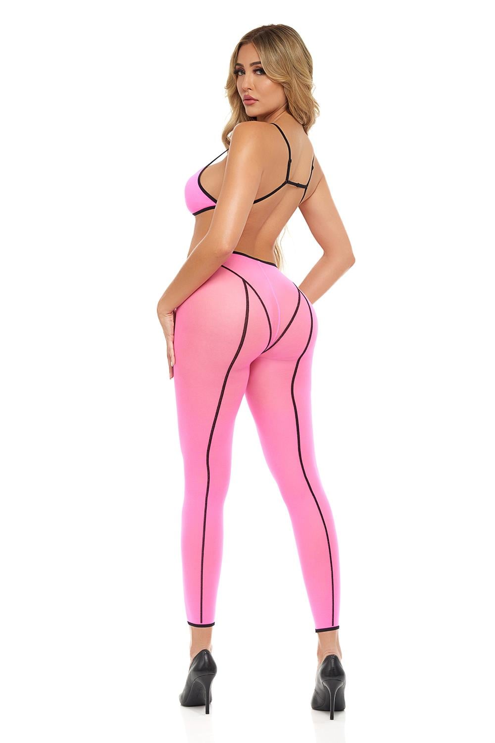 Set Roz Spate Pink Lipstick Lingerie Double Vision