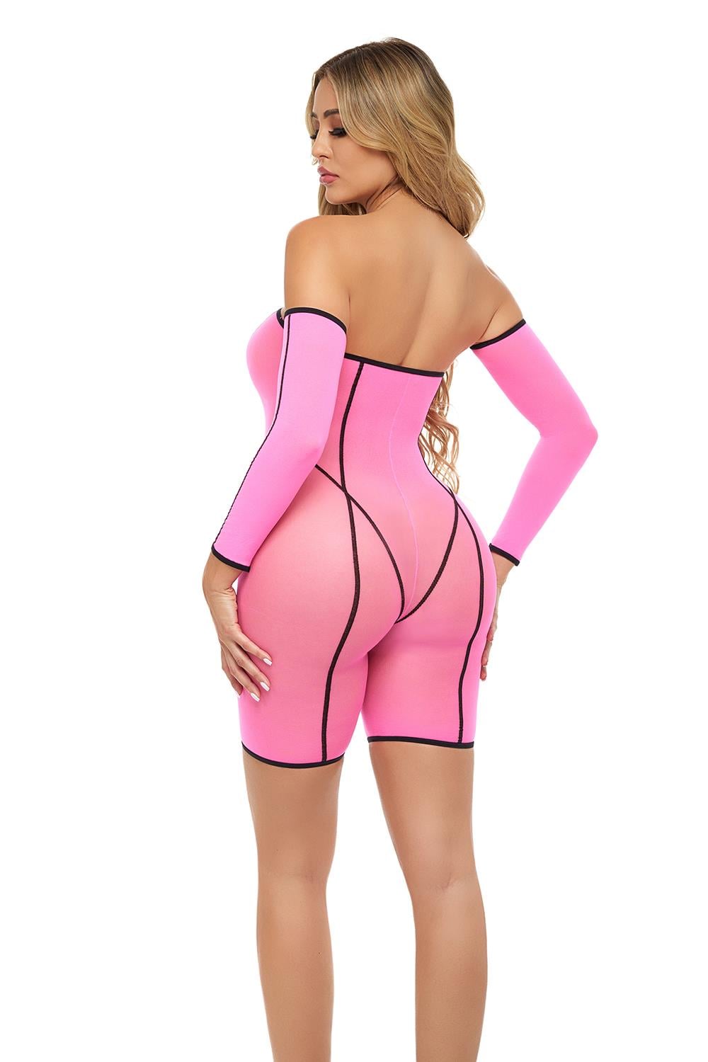 Set Body Roz Spate Pink Lipstick Lingerie Double Vision