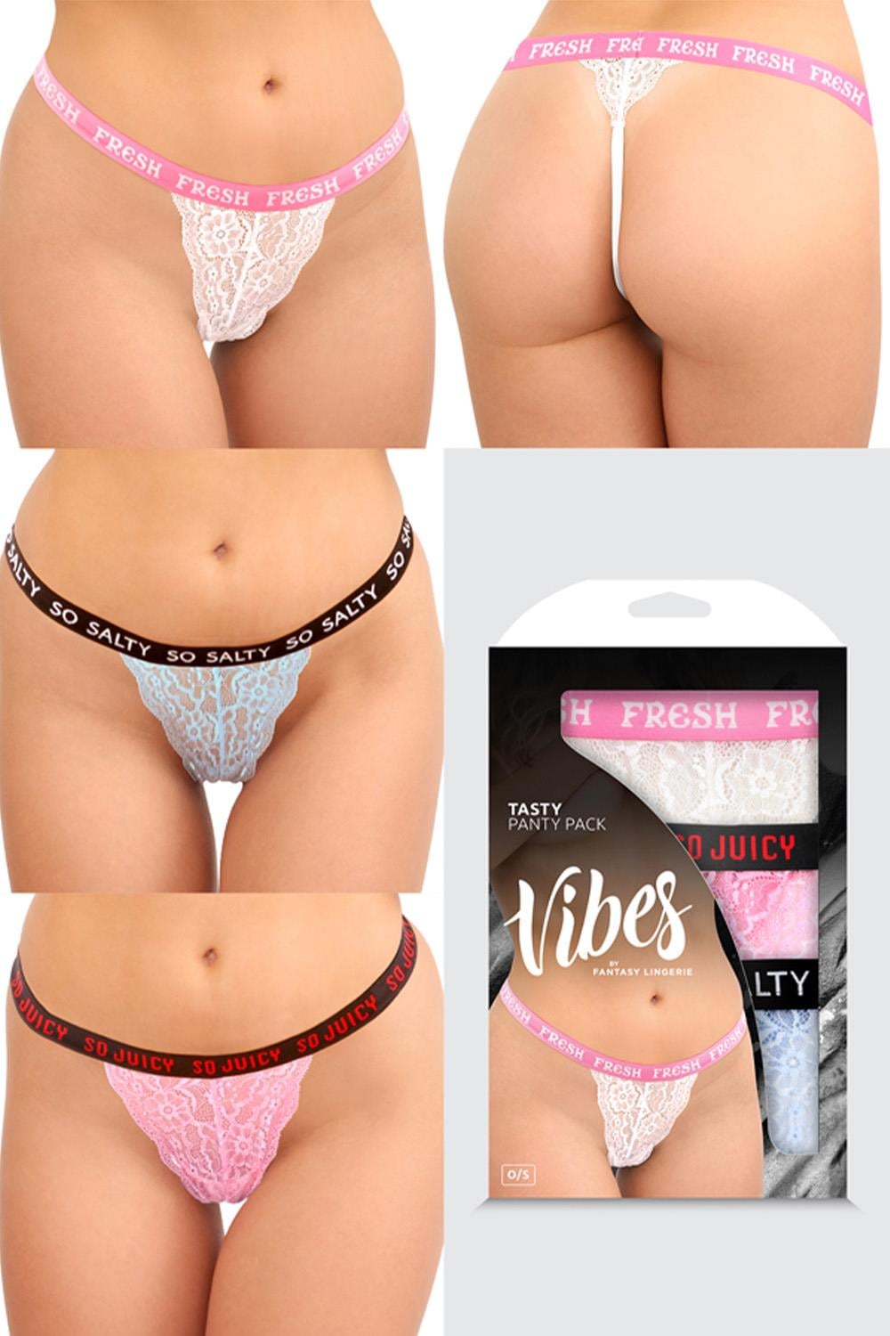 Set 3 Perechi Chiloti Dantelati Fantasy Lingerie Tasty Vibes