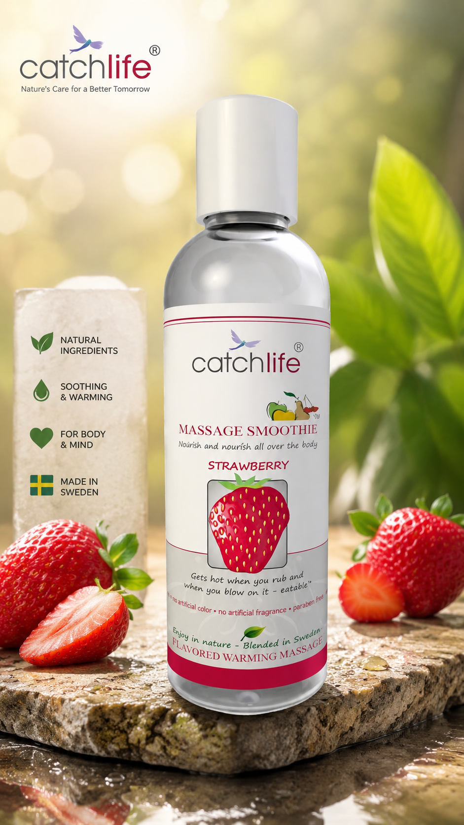 Nature Body Fun Gel Strawberry Smoothie gel incalzitor comestibil 100ml