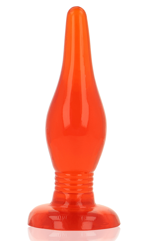 Plug anal Baile Red Soft Touch rosu TPE moale detaliu corp conic