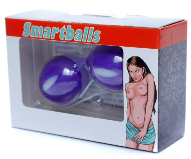 Smartballs Purple utilizare purtare bile vaginale mov