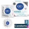 Prezervative EXS Nano Thin 3 buc, cutia produsului vedere frontala