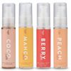 Set 4 bucati x 30 ml, Lubrifianti cu arome, Mango, Capsuni, Piersica, Ciocolata, 120 ml - vedere frontala