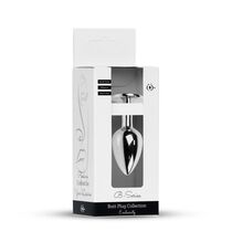 Plug Bijuterie Otel Inoxidabil Cristal - Rosu