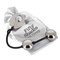 Bile Vaginale Fifty Shades "Inner Goddess" 21,5 cm - Argintiu - vedere frontala