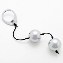 Bile Vaginale Fifty Shades "Inner Goddess" 21,5 cm - Argintiu - detaliu design