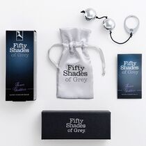 Bile Vaginale Fifty Shades "Inner Goddess" 21,5 cm - Argintiu - dimensiuni complete