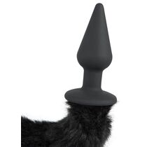 Butt Plug Anal Bad Kitty "Cat Tail" 11 cm - Negru##