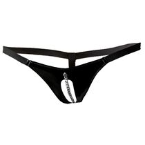 Bikini Latex Look cu Lant Black Level - Negru