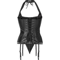 Corset Piele Ecologica Avanza - Negru - detaliu design