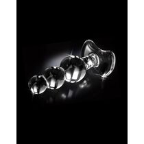 Dop Anal Sticla Icicles No 47 Transparent vedere laterala gat ingust baza ergonomica