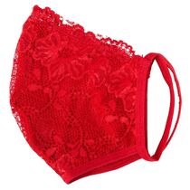 Masca de Protectie din Dantela Cottelli Collection - Rosu