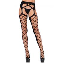 Ciorapi Diamond Net Leg Avenue - Negru