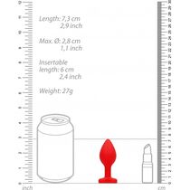 Butt Plug Anal Ouch 7,3 cm - Rosu##