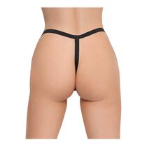 Bikini Latex Look cu Lant Black Level - Negru
