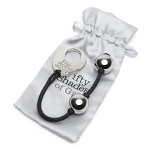 Bile Vaginale Fifty Shades "Inner Goddess" 21,5 cm - Argintiu - detaliu finisaj