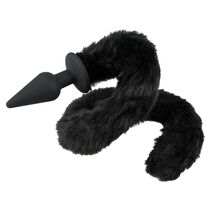 Butt Plug Anal Bad Kitty "Cat Tail" 11 cm - Negru##