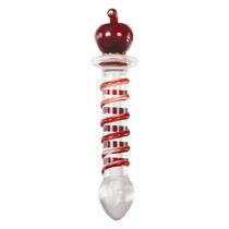 Dildo Sticla Adam & Eve "Twisted Crystal Decor" 20,3 cm##