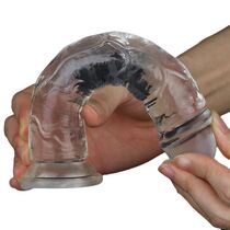 Dildo Jelly Lovetoy "Flawless Clear" 18 cm - vedere laterala