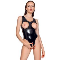 Body Femei Latex Look Boobs#