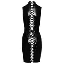 Rochie Latex Look Black Level - Negru
