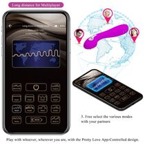 Vibrator Muzical APP, Hector, Pretty Love, 12 Vibratii, 5 Eletrosocuri - culoare si material