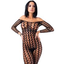 Bodystocking Plasa One Touch Rimes - Negru