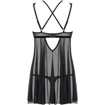 Set Babydoll si Bikini Obsessive Azul - Neagru
