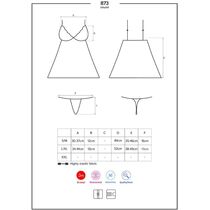 Set Babydoll si Bikini Obsessive Azul - Neagru