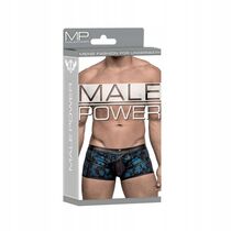 Pantaloni scurti,Male Power,Strappy Short, Blue/Black, detalii din piele