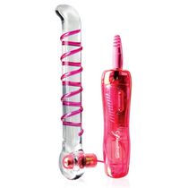 Vibrator Sticla Icicles No 4 Pipedream vedere frontala 10 moduri vibratie bullet detasabil