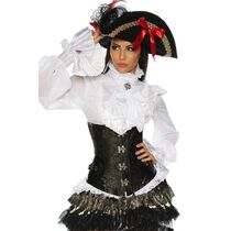 Palarie de  Pirat Erotica - Negru
