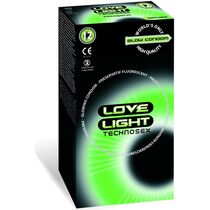 12 Buc. Prezervative Fosforescente Love Light
