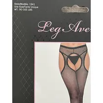 Ciorapi Fishnet Suspender Leg Avenue Negru
