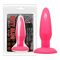 Anal plug conic TPE roz 15cm diametru 4cm baza ventuza vedere principala