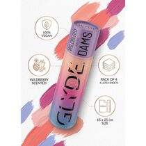 Prezervative Femei Sheer Glyde Dams "Oral Dams Wild Berry" 4 Bucati - Fructe de Padure