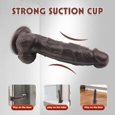 Dildo Chisa Novelties "Fashion Dude" 22 cm - Negru- ventuza puternica