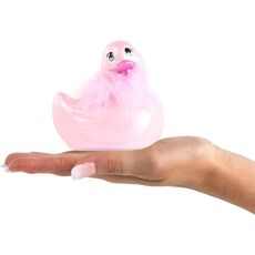 Vibrator I Rub My Duckie 2.0 Paris Pink - detaliu boa si cristal Swarovski