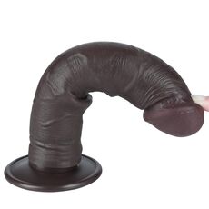 Dildo Dubla Densitate cu ventuza si strat dublu glisant de 20cm, Negru